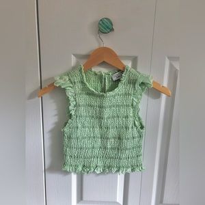 & Other Stories Smocked Crop Top